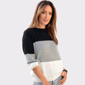Women's Color Block Sweater - LASCANA - 1 of 4