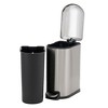 Slim Trash Can, 10 Liter / 2.6 Gallon, Stainless Steel Bathroom Step Trash Can - 4 of 4