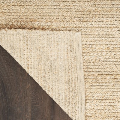 Natural Jute Bleached Rectangular 2 ft x 3 ft Area Rug