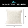 HGTV Curlicue Faux Fur Pillow Snowbound 14 x 20 inches - 3 of 3