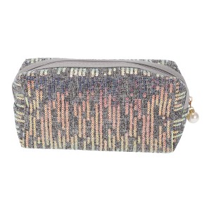 Unique Bargains Women Durable Fashionable Sequin Makeup Bag 1 Pc - 1 of 3