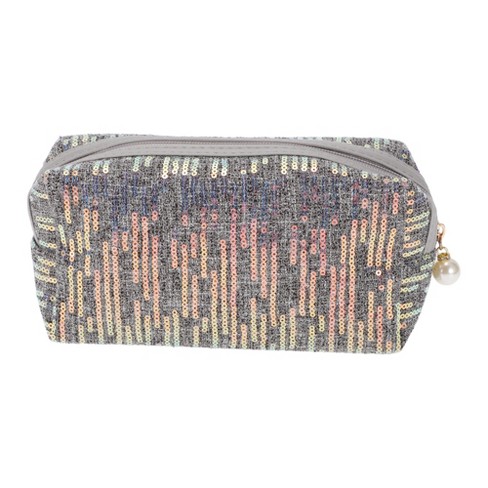 Unique Bargains Women Durable Fashionable Sequin Makeup Bag 1 Pc - image 1 of 3