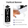 Big Dot of Happiness Black and White Graduation Party Door Decoration - Vertical Banner - 3 of 4