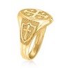 Ross-Simons 14kt Yellow Gold Multi-Cross Signet Ring - 3 of 4