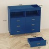 GustoWave Utility Changing Table Dresser with Drawers, LED Light & Metal Feet, Diaper Changing Station Nursery Organizer for Infants - 3 of 4