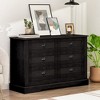 LOVMOR 6-Drawer Dresser Chest Cabinet Storage Organizer in Black - 3 of 4