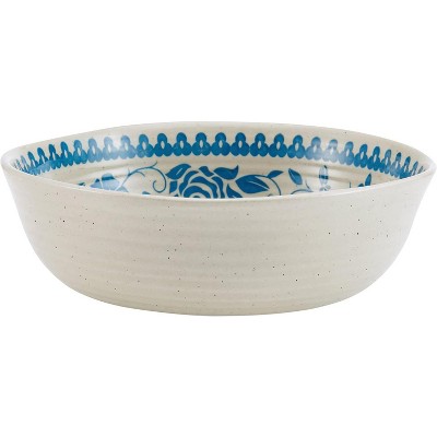 Hayden Blue Floral Ceramic 12-Piece Dinnerware Set, Service for 4