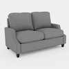 3 Piece Polyester 3-Seater Sofa Set with Sectional, Loveseat, and Armchair for Living Room - 3 of 4