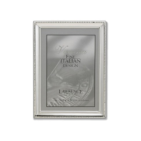 Lawrence Frames Verona Collection 4" x 5" Metal Silver Picture Frame with Beads 11645 - image 1 of 1