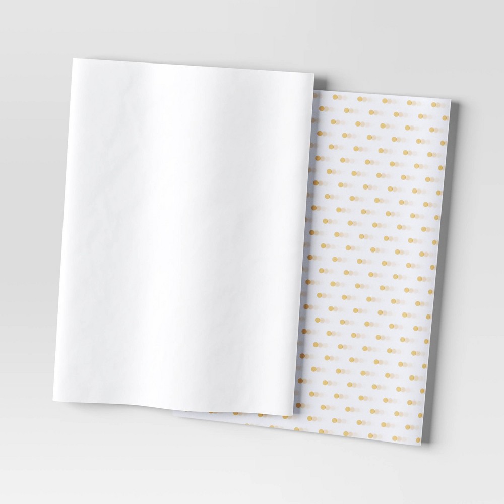 30ct Banded Christmas Gift Tissue Paper White/Polka Dot - Wondershop™