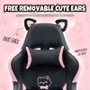 QingMoon Cat Ears Gaming Chair, Ergonomic Office Chair, Adjustable Swivel Desk Chair, Reclining Computer Chair with Removable Headrest for Office - 3 of 4