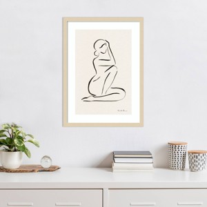 Amanti Art Lady Line Drawing I Framed Wall Art Print - 1 of 4