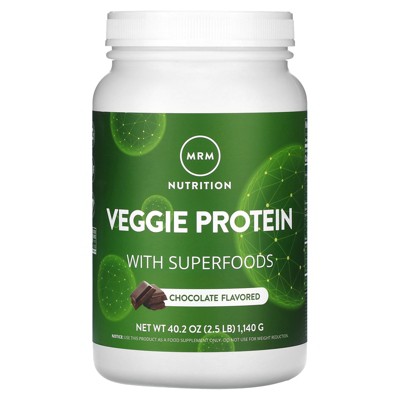 MRM Nutrition Veggie Protein with Superfoods, Chocolate Flavored, 2.5 lb (1,140 g)