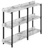 NicBex Console Table with 2 Open Storage Shelves,Minimalist Entryway Table,Modern Couch Table for Living Room,White - 2 of 4