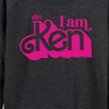 Women's - Barbie - I Am Ken Lightweight French Terry Wide Neck Long Sleeve Shirt - 2 of 4