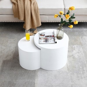 Hotraffy Set of 2 Circular Splicing Coffee Table - 1 of 4