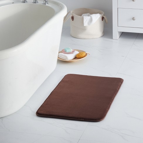 2 PCS Memory Foam Bath Mat Set Non-Slip Bathroom Shower Rug Absorbent Ultra  Soft