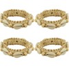 Saro Lifestyle Natural Napkin Rings With Seashell Design (Set of 4) - 2 of 4