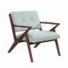 CAVINAS Linen Accent Chair with Tufted Back and Wood Legs,Mid-Century Upholstered Living Room Chairs,Reading Chairs for Living Room - 2 of 4