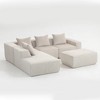 Resenkos Modular Sofa Set, Flexible Sectional Couch, Perfect for Living Room, Space-Saving & Comfortable, Corduroy, Beige - 3 of 4