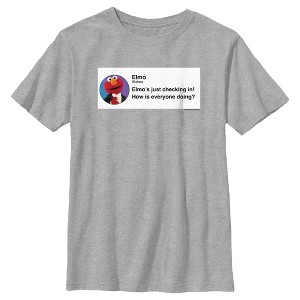 Boy's Sesame Street Elmo Checking In Social Media T-Shirt - 1 of 4