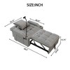 Racxily Convertible Single Chair Bed,3 in 1 Velvet Futon Sleeper Sofa Bed with Phone Holder&USB Ports,Pull Out Couch Bed - 4 of 4