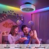 Ludomide RGB Low Profile Ceiling Fans, 15.7" Modern Bladeless Ceiling Fans Flush Mount Ceiling Fans for Bedroom Kids Room Party - 2 of 4