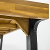 FURNIinspire Patio End Table, Waterproof Portable Patio Small Side Table for Garden, Balcony, Courtyard, Poolside, Patio, Brown, 69"*32"*30" - 3 of 4