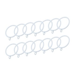Unique Bargains Metal Electroplating Curtain Rod Accessory Curtain Rings 14 Pcs - 1 of 4