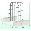 Expandable Arch Trellis Raised Bed Kit - 95" Metal Garden System w/Vertical Netting & Drainage for Plants - 3 of 4