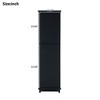 NicBex 63" Freestanding Bathroom Storage Cabinet with Glass Doors, 2 Soft-Close Drawers & Adjustable Shelves, Multi-Functional for Bathroom - 3 of 4