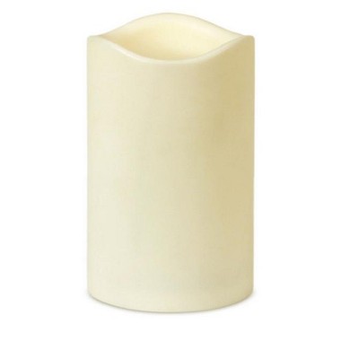 Brite Star 6.75" Ivory Battery Operated Flameless LED Lighted Flickering Wax Christmas Pillar Candle