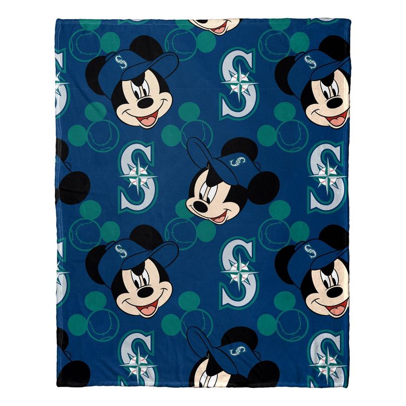 MLB Seattle Mariners Mickey Silk Touch Throw Blanket and Hugger, 1 of 3