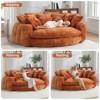 Aukfa 81.1" Cloud Couch Sleeper Sofa, Oversized Round Chaise Lounge Chair Indoor, with 19 Pillows, Upholstered Barrel Daybed for Living Room - 2 of 4