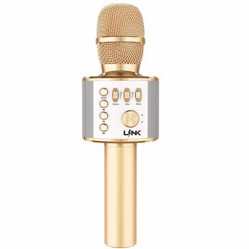 Link Wireless Bluetooth Karaoke Microphone Portable 3-in-1 Handheld  Wireless Speaker Dance Party Makes A Great Gift For Kids & Adults - Gold :  Target