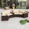 Costway 5 PCS Patio Furniture Set with Tempered Glass Top Side Tables Back & Seat Cushions - 4 of 4