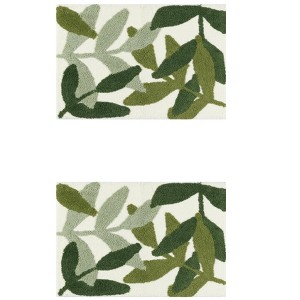 REGALWOVEN Soft Plush Reversible Non-Slip Extra Thick Microfiber Quick Dry Bath Mats 2 Pcs - 1 of 4