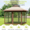 10x10 FT Canopy Tent, Pop Up Gazebo with Mosquito Netting, Adjustable Height Outdoor Gazebo with Wheeled Carry Bag for Backyard, Garden - 4 of 4
