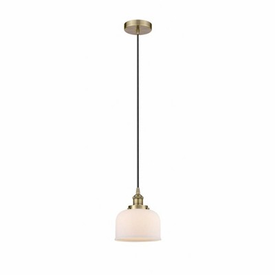Bell - 1 Light Cord Hung Mini Pendant In Modern Style-9.5 Inches Tall and 8 Inches Wide