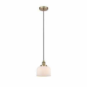Bell - 1 Light Cord Hung Mini Pendant In Modern Style-9.5 Inches Tall and 8 Inches Wide - 1 of 1