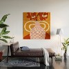 Miho Checkered retro flower pot Wood Wall Mural - Society6 - 2 of 2