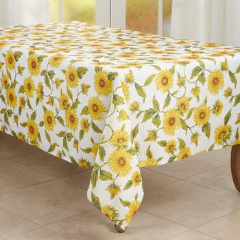 Saro Lifestyle Summer Tablecloth With Sunflower Design