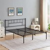 VECELO Metal Platform Bed Frame Queen/Full/Twin Size, Heavy Duty Bed Frame with Headboard & Footboard Black/White/Gold/Pink - 4 of 4