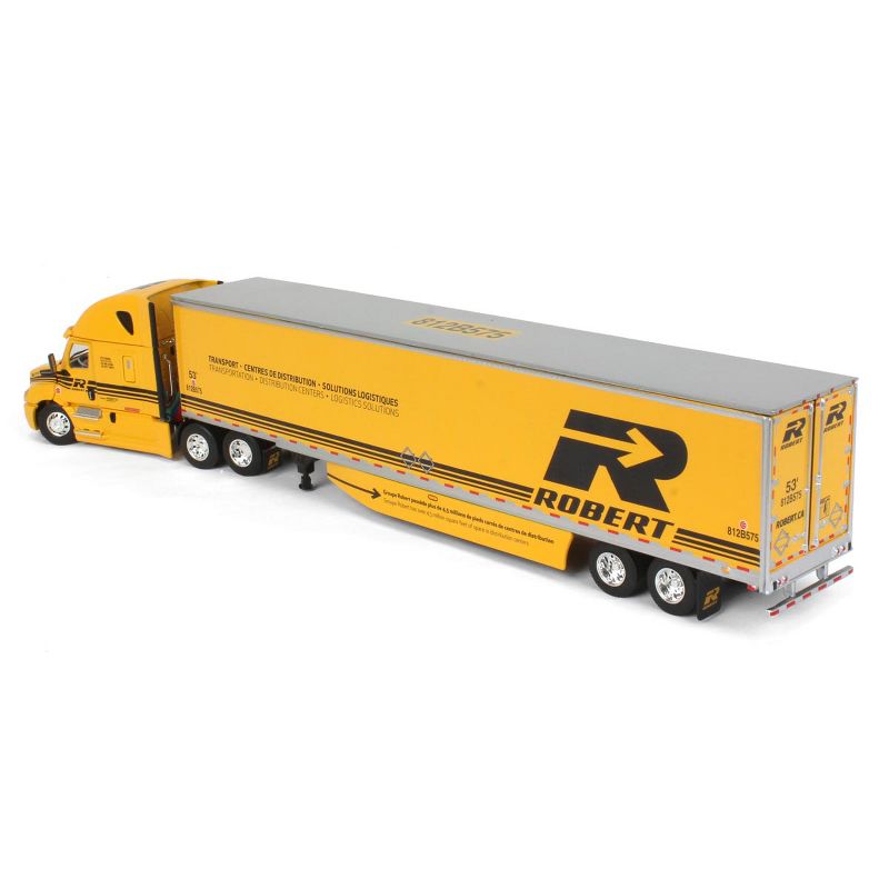 First Gear DCP 1/64 Yellow 2018 Freightliner Cascadia w/ 53' Dry Goods Trailer, Robert Transport 60-1229, 4 of 6