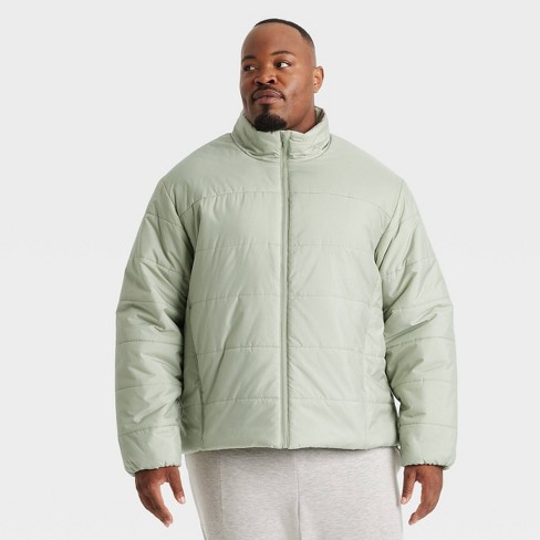 Men s Big Mid Weight Puffer Jacket With 3m Thinsulate All In Motion Light Green 3xl Target