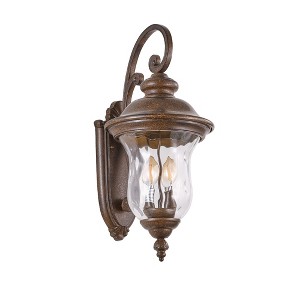 Gulches Outdoor Wall Lights - 22" Vintage Lantern with Clear Glass for Porch and Entryway - 1 of 4