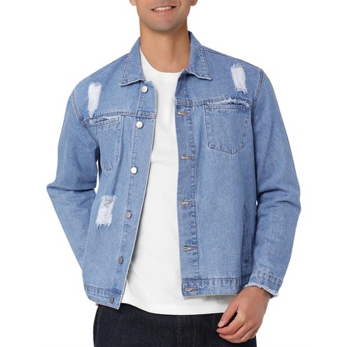 Lars Amadeus Men's Jean Button Down Cotton Trucker Denim Jackets With ...