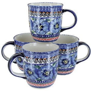 Blue Rose Polish Pottery 1800 Zaklady 4PC Mug Set - 1 of 1