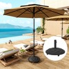 Outsunny Round Patio Umbrella Base with Wheels, 44 lbs Resin Umbrella Stand Base, Patio Umbrella Holder for 1.3"/1.5"/1.9" Umbrella Poles - 2 of 4