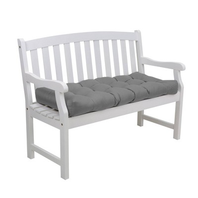 Moon Mist Gray Polyester Outdoor Bench Cushion, 54" Wide
